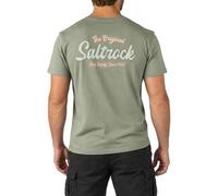 Saltrock Mens Postcard Script T-Shirt Green (UK, Alpha, XL, Regular, Regular, Green)