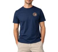 Saltrock Mens Trail Badge Print T-Shirt Blue (UK, Alpha, L, Regular, Regular, Blue)