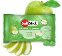SaltStick Energy Gummies with Electrolytes, Green Apple, Easy to Chew Electrolyte Gummies, Energy Chews that Taste Great. 10 Packs, 80 Gummies