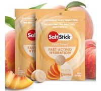 SaltStick Fastchews, Electrolyte Replacement Tablets for Rehydration, Exercise Recovery, Youth & Adult Athletes, Hiking & Sports Recovery, 2 x Packets of 10 Tablets (Peach)