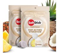 SaltStick Fastchews, Electrolyte Replacement Tablets for Rehydration, Exercise Recovery, Youth & Adult Athletes, Hiking & Sports Recovery, 2 x Packet of 10 Tablets (Coconut Pineapple)