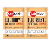 SaltStick Fastchews, Electrolyte Replacement Tablets for Rehydration, Exercise Recovery, Youth & Adult Athletes, Hiking & Sports Recovery, 2 x Packets of 10 Tablets (Peach)