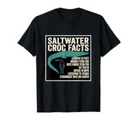 Saltwater Croc Facts Extreme Crocodile Stats T-Shirt
