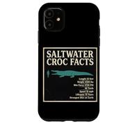 Saltwater Croc Facts Length Bite Force Data Case for iPhone 11