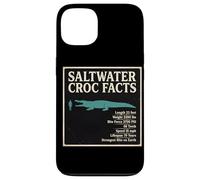 Saltwater Croc Facts Length Bite Force Data Case for iPhone 13