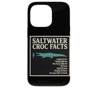 Saltwater Croc Facts Length Bite Force Data Case for iPhone 13 Pro