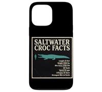 Saltwater Croc Facts Length Bite Force Data Case for iPhone 13 Pro Max