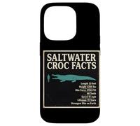 Saltwater Croc Facts Length Bite Force Data Case for iPhone 14 Pro