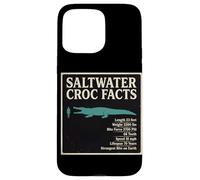 Saltwater Croc Facts Length Bite Force Data Case for iPhone 15 Pro Max