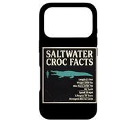 Saltwater Croc Facts Length Bite Force Data Case for iPhone 17 Pro