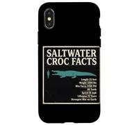 Saltwater Croc Facts Length Bite Force Data Case for iPhone X/XS