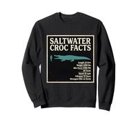 Saltwater Croc Facts Length Bite Force Data Sweatshirt