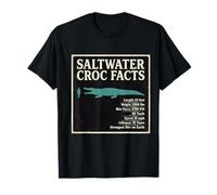 Saltwater Croc Facts Length Bite Force Data T-Shirt