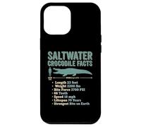 Saltwater Crocodile Facts Diagram Statistics Info Case for iPhone 12 Pro Max