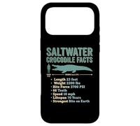 Saltwater Crocodile Facts Diagram Statistics Info Case for iPhone 17 Pro Max