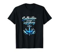 Saltwater Cures Everything Anchor Permanent Vacation T-Shirt