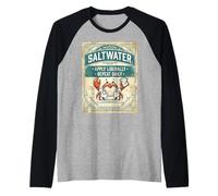 Saltwater Doctor Crab Ocean Vintage Design Raglan Baseball Tee