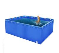 Saltwater Fish Canvas Aquarium Pool with Drain Valve - Portable Temporary Holding Tank for Koi, Turtles, and Aquatic Pets, Water Storage Tarp for Ponds and Pools