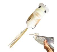 Saltwater Fishing Bait, Cicada Fishing Bait, 65mm Vivid Freshwater for Aggressive Bass with Two Hooks, Soft Tail Design Cicada Shape Catch Bait for River Lake