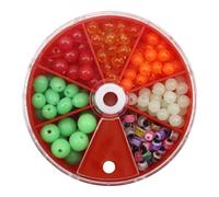 Saltwater Fishing Beads - 199Pcs Lure ABS Storage Box Glow Dark, Bait String Bead Gear Accessory Kit | Walleye Bass Streams Ponds Lakes Rivers Reusable Night Gift Multiple Occasions Outdoor