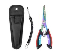 Saltwater Fishing Tongs, Stainless Steel Fishing Tongs, Coloured Titanium Fisherman Pleats with Pod, Accessories for the Fish Pull Cutter without Slipping, Split Ring Charts for Fishing, Split