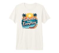 Saltwater Heals Everything Sunset Beach Art Premium T-Shirt
