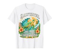 Saltwater Heals Everything Turtle Ocean Therapy T-Shirt
