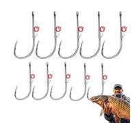 Saltwater Hooks, Bait Hooks, Carbon Steel Hooks with Holes | Fixed Shrimp Bait with Carbon Steel Barbed with Holes for a