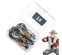 Saltwater Hooks, Fixed Shrimp Hooks - Offset Hooks,Reusable Dor Tool, Portable C Accessories with Storage Box for Lakes, Rio