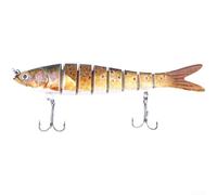 Saltwater Lure with Multi-segmented Construction for Smooth Swimming Action, Controlled Descent and High Hook Penetration (JM034-5)