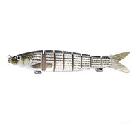 Saltwater Lure with Multi-segmented Construction for Smooth Swimming Action, Controlled Descent and High Hook Penetration (JM034-9)