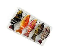 Saltwater Lures - 5 Pieces of Hungable Hard Bait | Freshwater Lure with Multiple Joints | for Sweet and Salty Lakes Rivers Shores Perch Pike and Pike