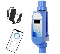 Saltwater Pool Chlorinator System, Built-In Wi-Fi & App Remote Control, LED Digital Panel, Self-Cleaning Function, 85m³ Capacity, 20g/h Output