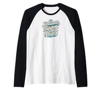 Saltwater Runs in My Veins Oceans Lover Design Raglan Baseball Tee