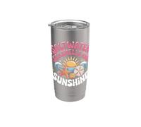 Saltwater Seashells and Sunshine Starfish Beach Stainless Steel Insulated Tumbler