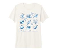 Saltwater Seashells Sunshine Ocean Beach Coastal Shell Art Premium T-Shirt