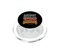 Saltwater Seashells Sunshine Retro Seashell Summer PopSockets PopGrip for MagSafe