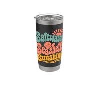 Saltwater Seashells Sunshine Retro Seashell Summer Stainless Steel Insulated Tumbler