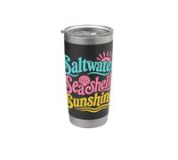 Saltwater Seashells Sunshine Retro Seashell Summer Stainless Steel Insulated Tumbler