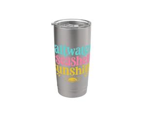 Saltwater Seashells Sunshine Retro Seashell Summer Stainless Steel Insulated Tumbler