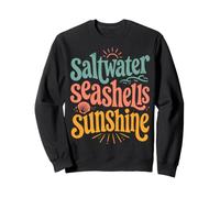 Saltwater Seashells Sunshine Retro Seashell Summer Sweatshirt