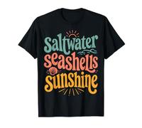 Saltwater Seashells Sunshine Retro Seashell Summer T-Shirt