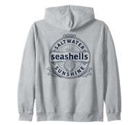 Saltwater Seashells Sunshine - Vintage Boat Beach Vacation Zip Hoodie