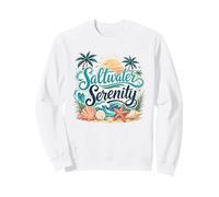 Saltwater Serenity Tropical Beach Ocean Waves Sweatshirt