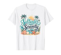 Saltwater Serenity Tropical Beach Ocean Waves T-Shirt