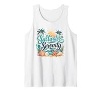 Saltwater Serenity Tropical Beach Ocean Waves Tank Top