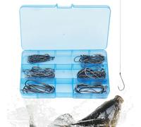 Saltwater Shrimp Hook | Barbed Hooks for - Heavy Duty Accessories for Salmon Fish Shore Boat