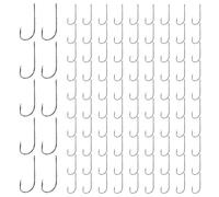 Saltwater Shrimp Hooks, Barbed Hooks for Live Bait - 100 Units Heavy Duty Equipment for Pike Perch Sea Lake River