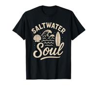 Saltwater Soul Surfing Ocean Shirt for Surfers Beach Lovers T-Shirt