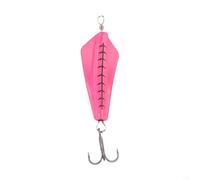 Saltwater Spinner Fishing Lure VIB Devil Bait with Die Cast Construction for Stable Swimming and Fast Fish Hooking (7g3.9cm black pink)